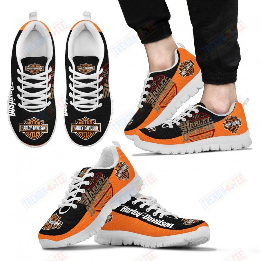 Harley Davidson Sneakers Mens Womens Motorcycle Lovers Custom Print Footwear Casual Riding Shoes TDT649