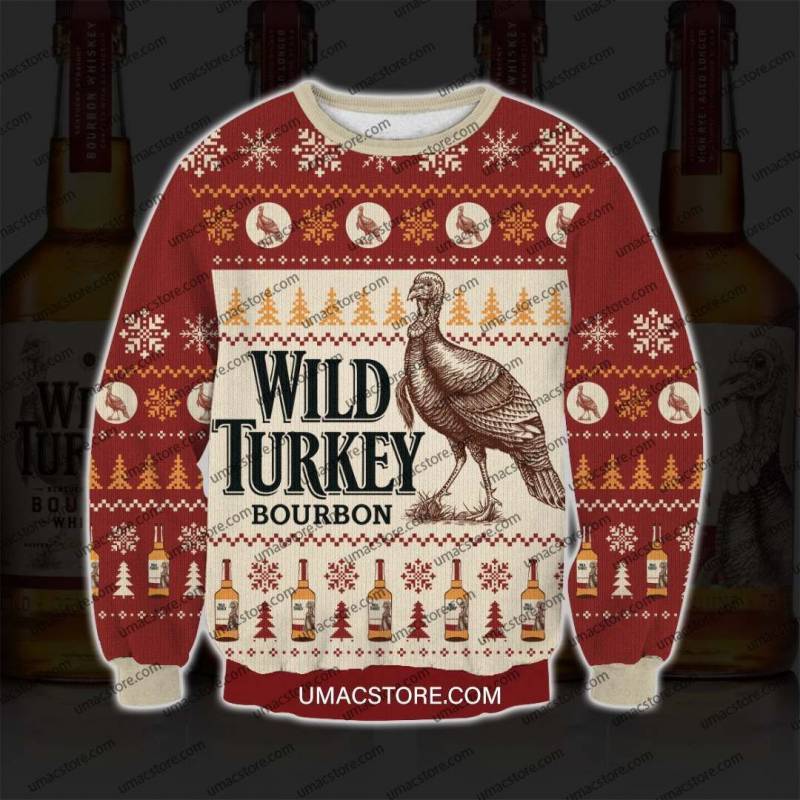 Wild Turkey V2 3D Print Ugly Christmas Sweatshirt