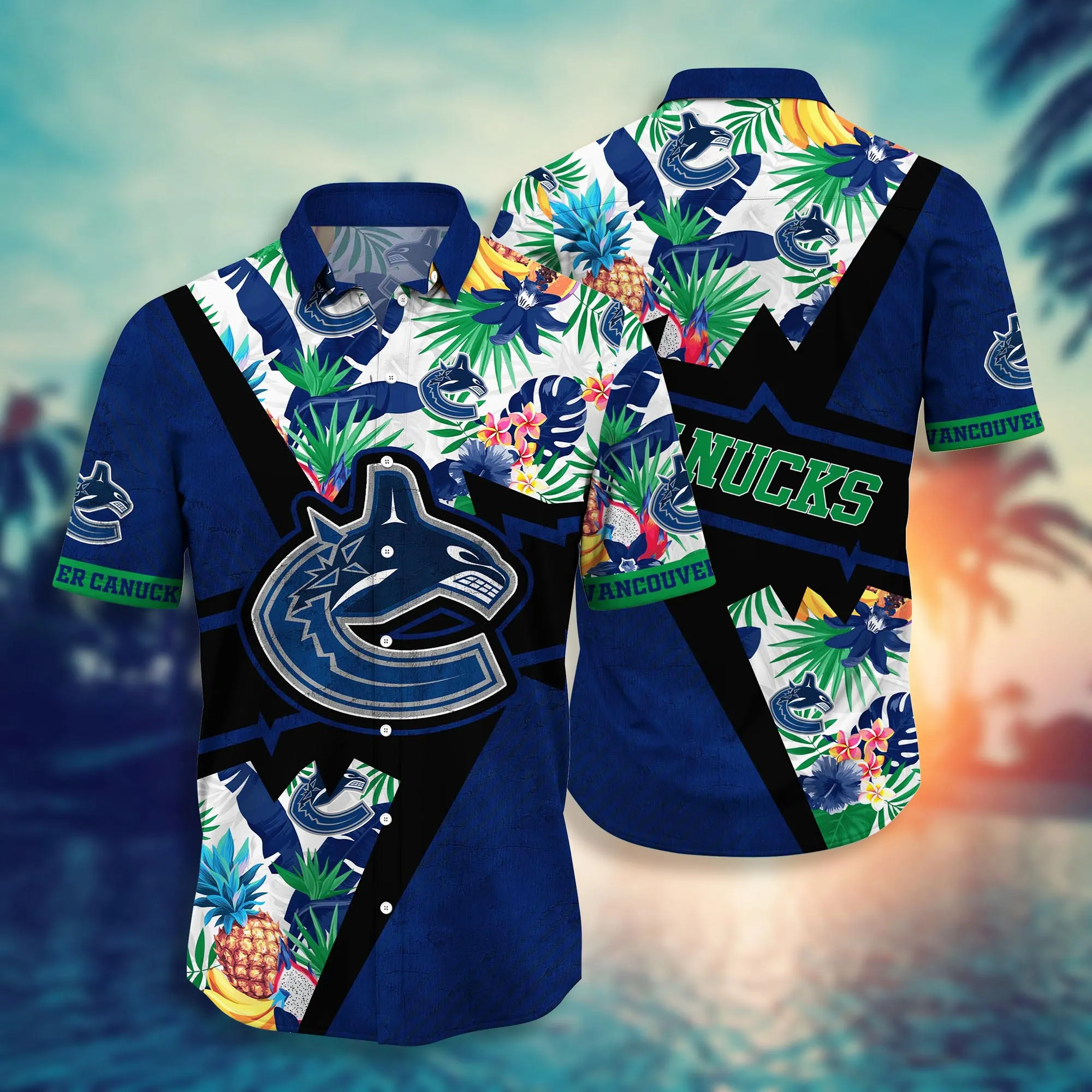 Vancouver Canucks Nhl Hawaiian Shirt Sandcastles Aloha Shirt