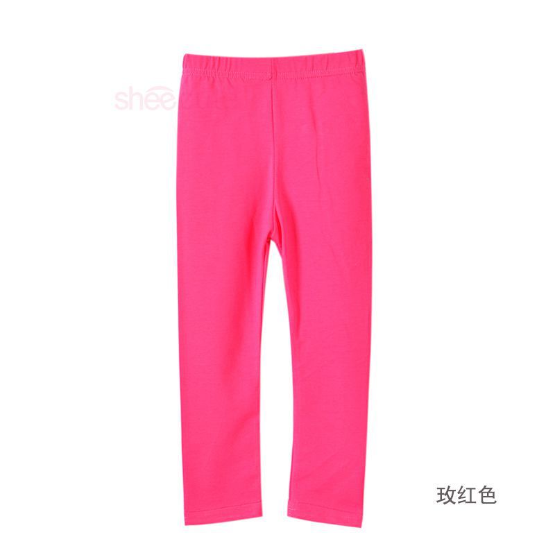 Spring Summer Korean Child Girl Candy Color Elastic Pure Color Underpants Girls Leggings alx