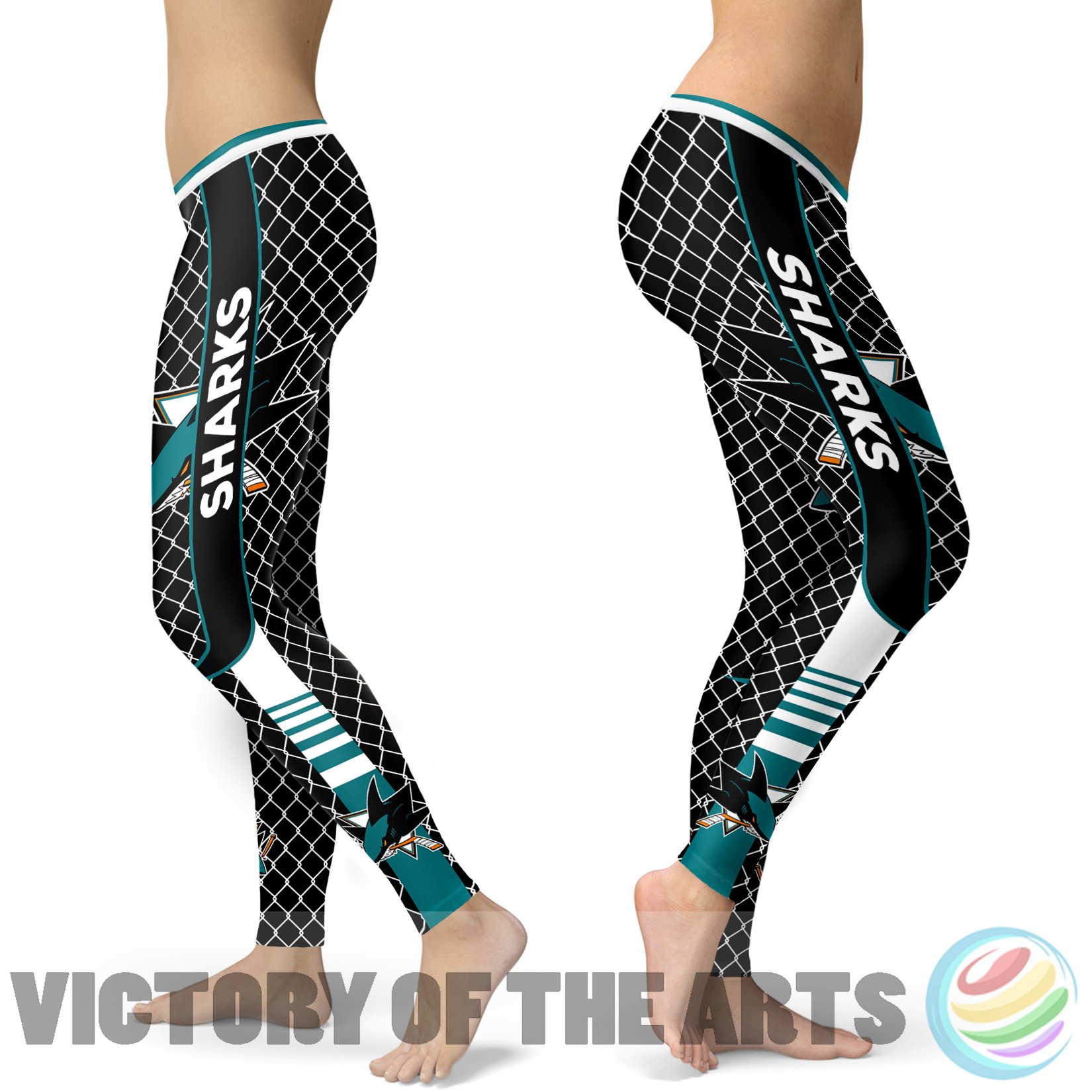 Amazing Line Circle Stylish Fashion San Jose Sharks Leggings