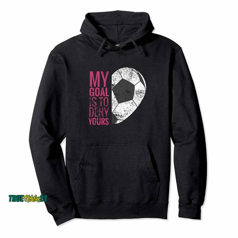 Women Goalkeeper Soccer Hoodie For Girls I Distressed Heart