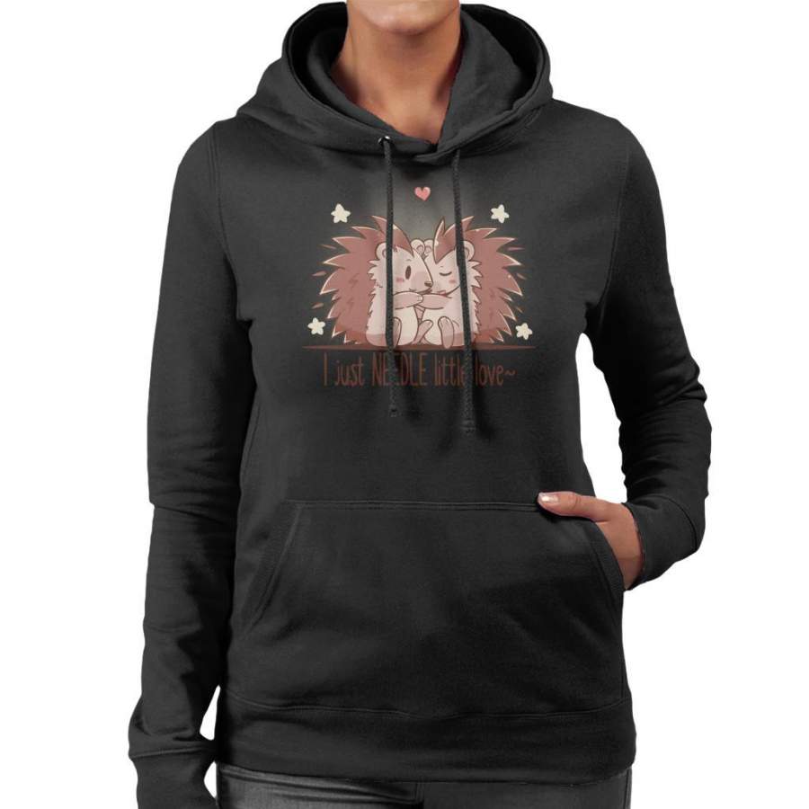 I Just Needle Little Love Hedgehogs Women’s Hooded Sweatshirt