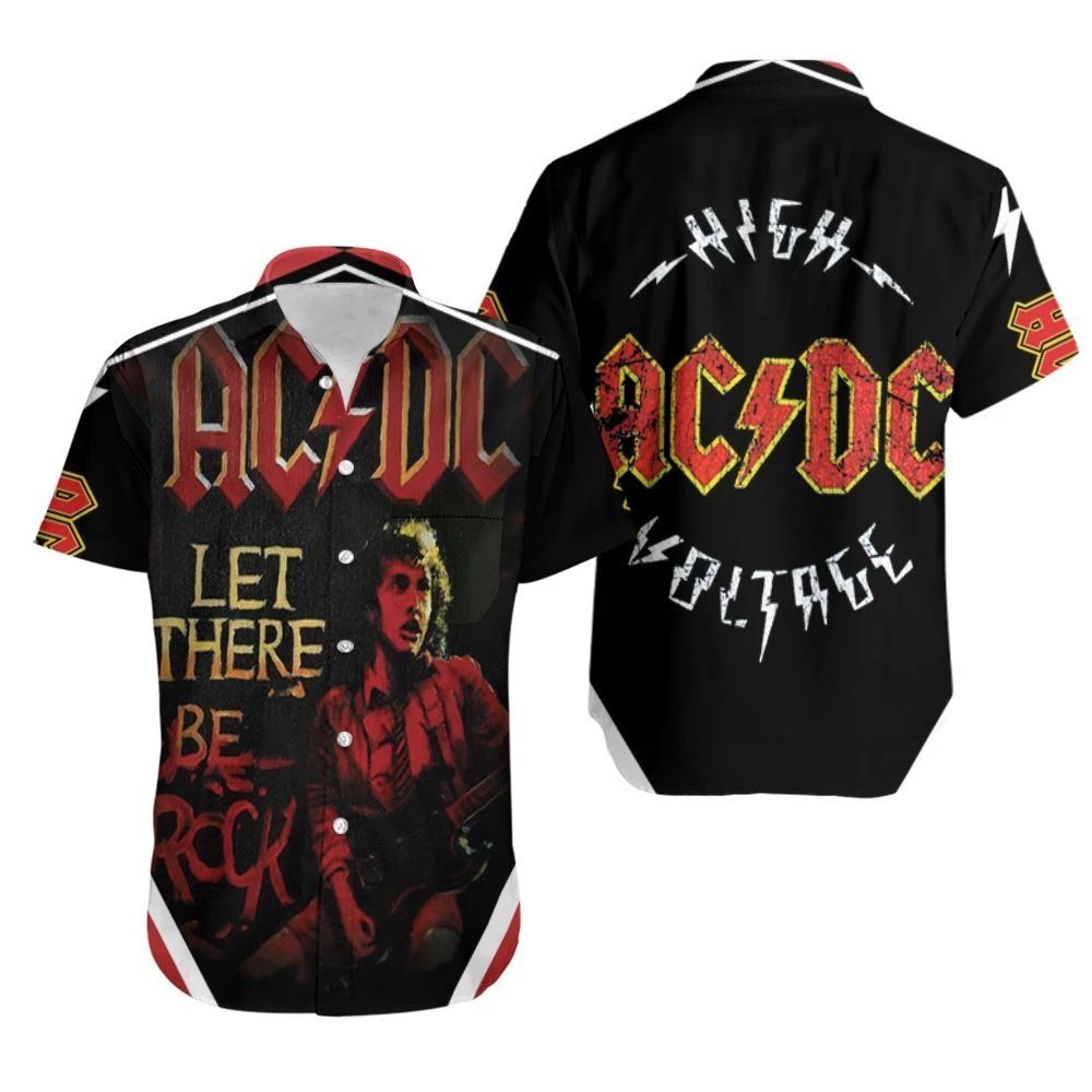 Acdc Angus Young Let There Be Rock Hawaiian Shirt Combo Beach