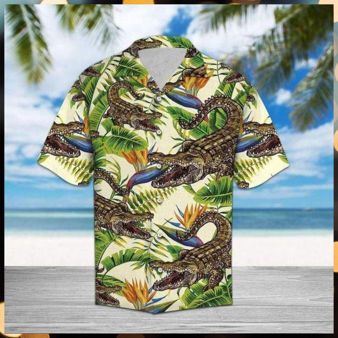 Crocodile Tropical Hawaii Shirt Made In Summer Beach Shirts Ha15288