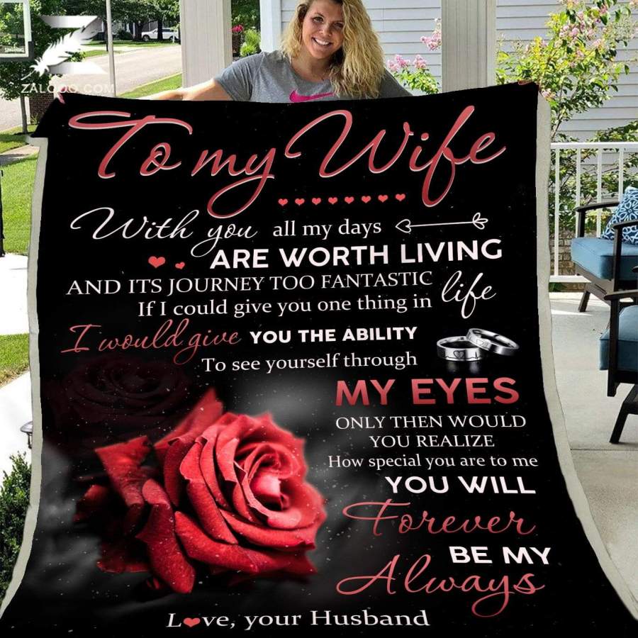 Zalooo – Blanket – Rose – To my wife – Forever be my always