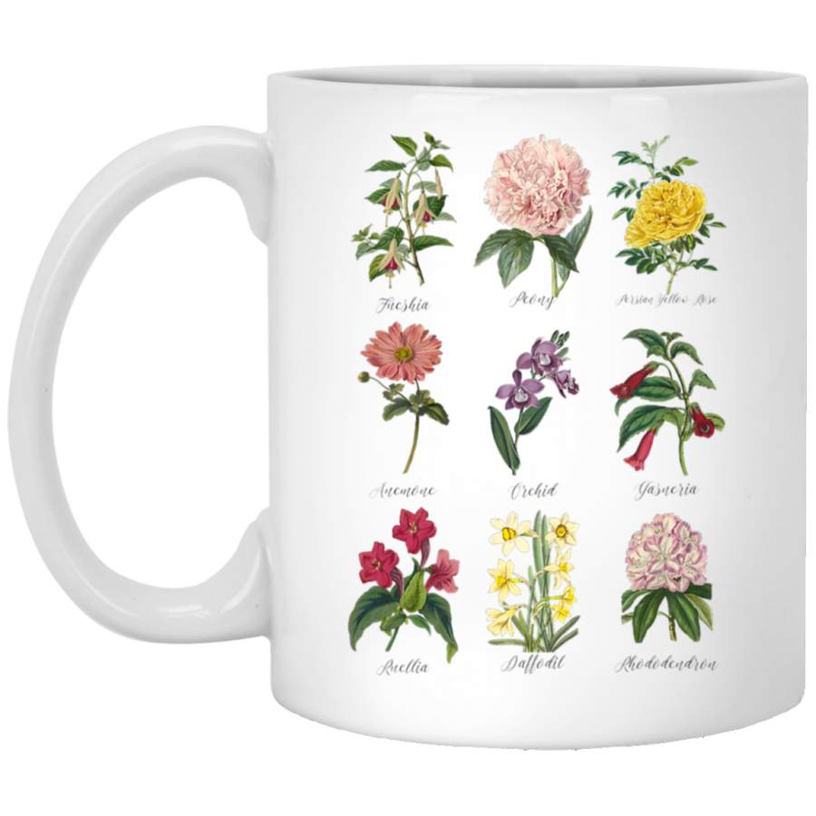 Vintage Botanical Floral Flower _2579 Coffee Mug