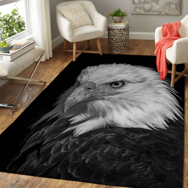 wild Eagle face  – Animals Wallpapers Area Rug Carpet