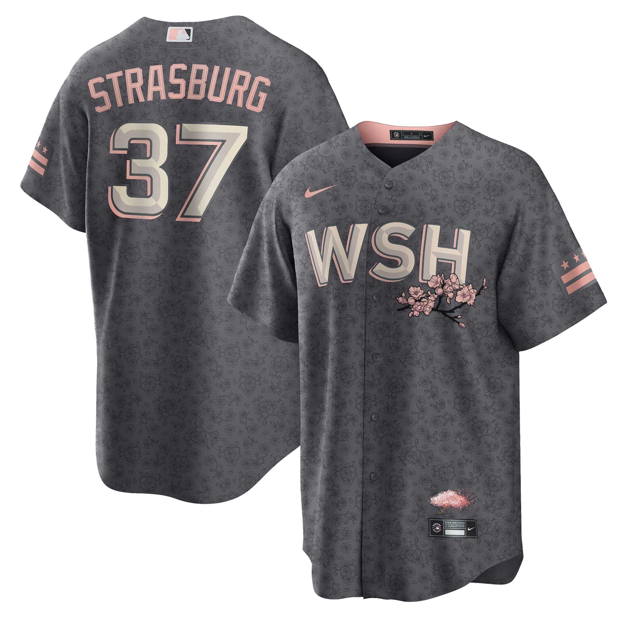 Stephen Strasburg Washington Nationals City Connect Replica Player Jersey – Gray