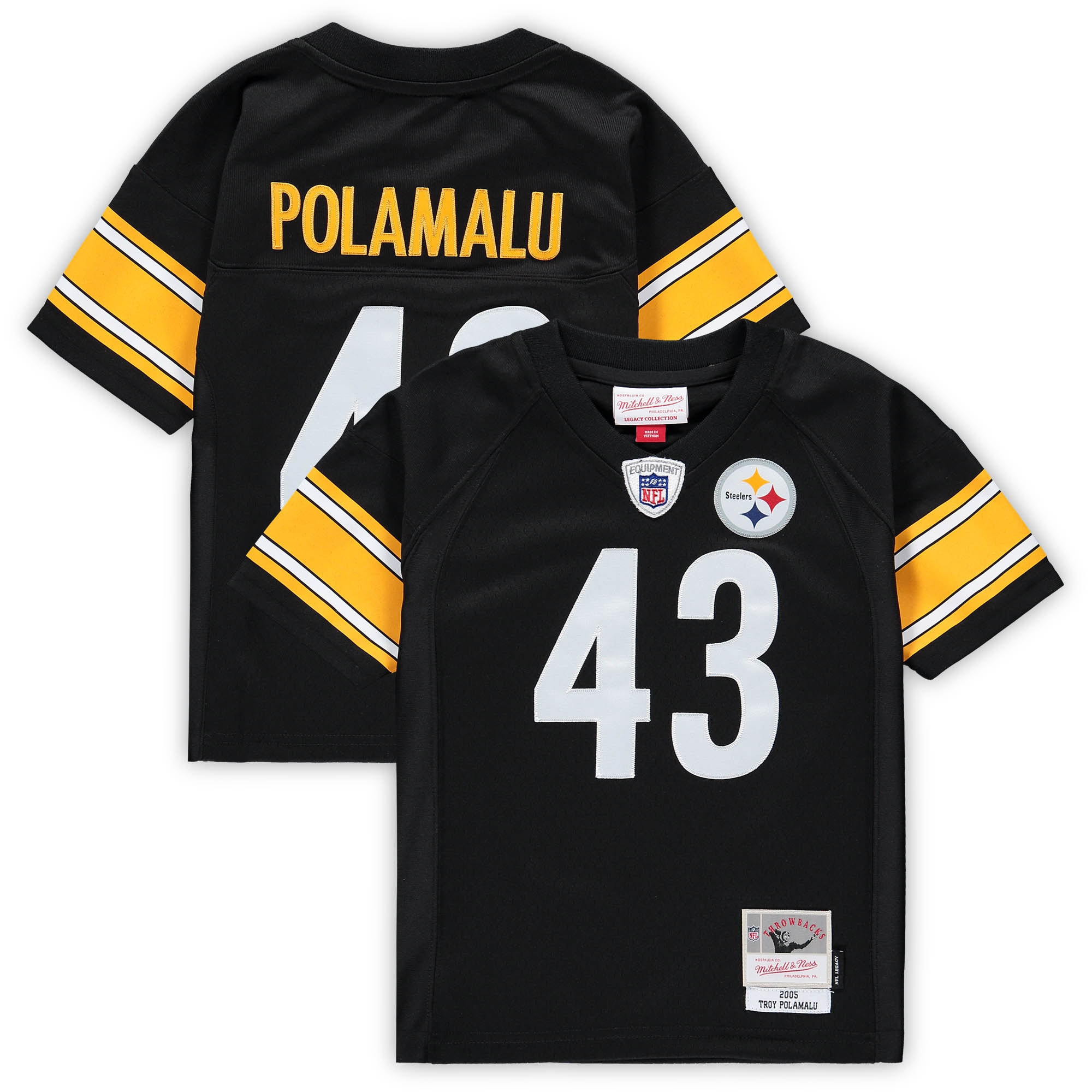 Troy Polamalu Pittsburgh Steelers Mitchell & Ness Preschool Retired Legacy Jersey – Black NFL