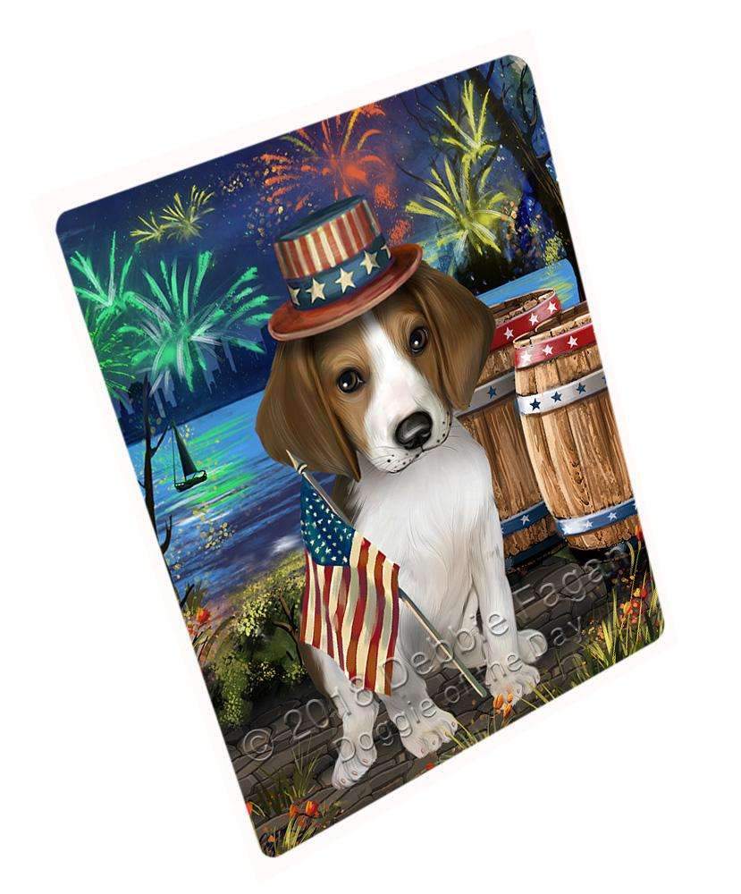 4Th Of July Independence Day Fireworks Treeing Walker Coonhound Dog At The Lake Blanket Blnkt77241