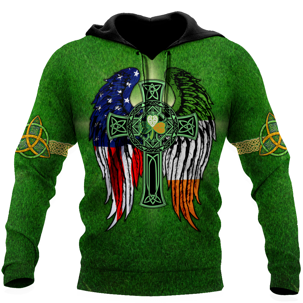 American By Birth – Irish By The Grace Of God 3D All Over Printed Unisex Shirts DQB02012101