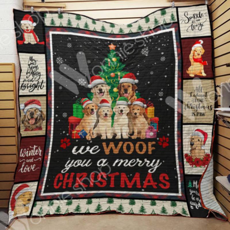 Golden Retriever Dog Christmas Blanket AU2401 95O49