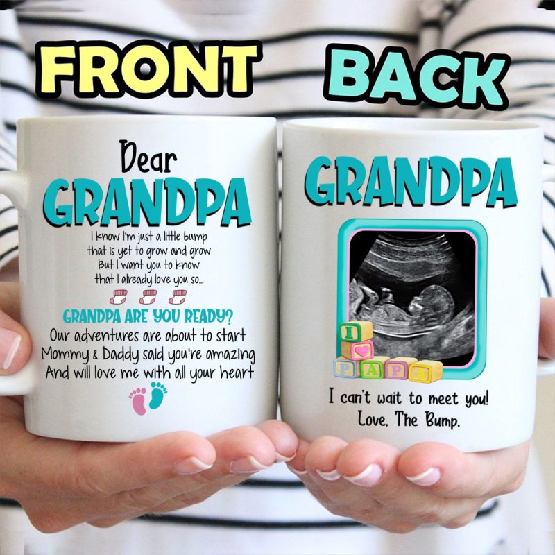 Personalized Grandpa Are You Ready For Our Adventures Custom Ultrasound Photo Mug