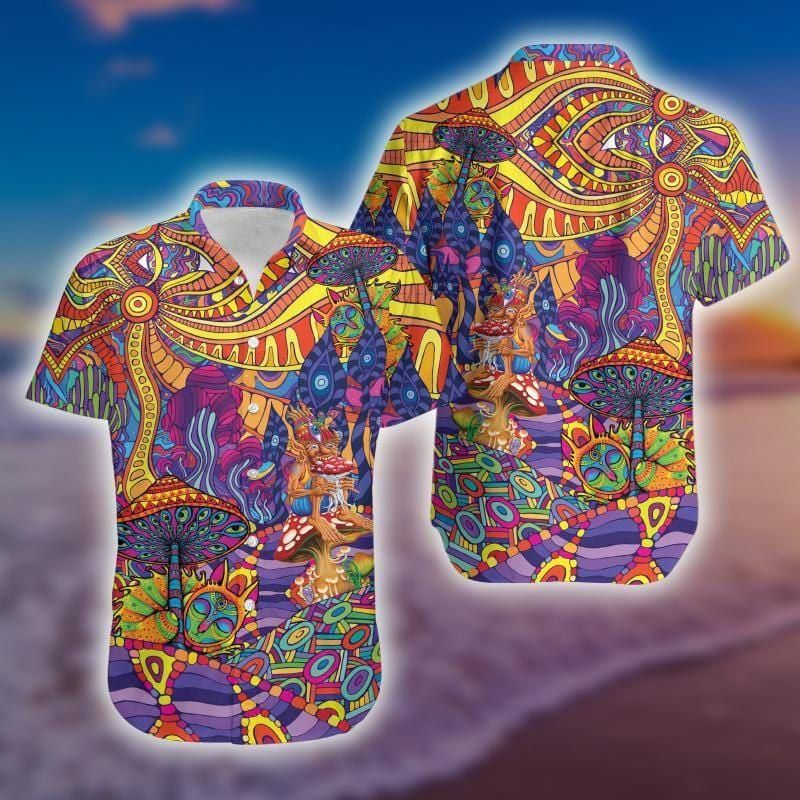 Awesome Colorful Psychedelic Be Groovy Aloha Hawaiian Shirt Colorful Short Sleeve Summer Beach Casual Shirt For Men And Women