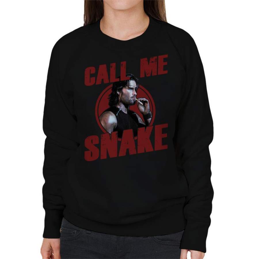 Escape From New York Call Me Snake Eyepatch Women’s Sweatshirt