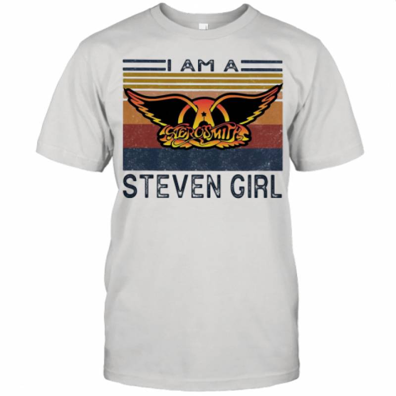 Aerosmith I Am A Steven Girl Vintage Retro Unisex Jersey Tee