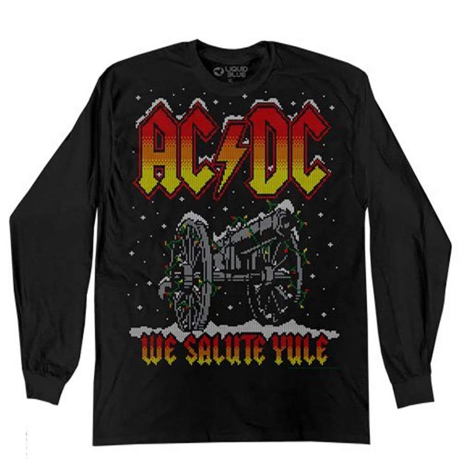 AC/DC – We Salute Yule-Ugly Christmas Sweater Style Longsleeve t-shirt