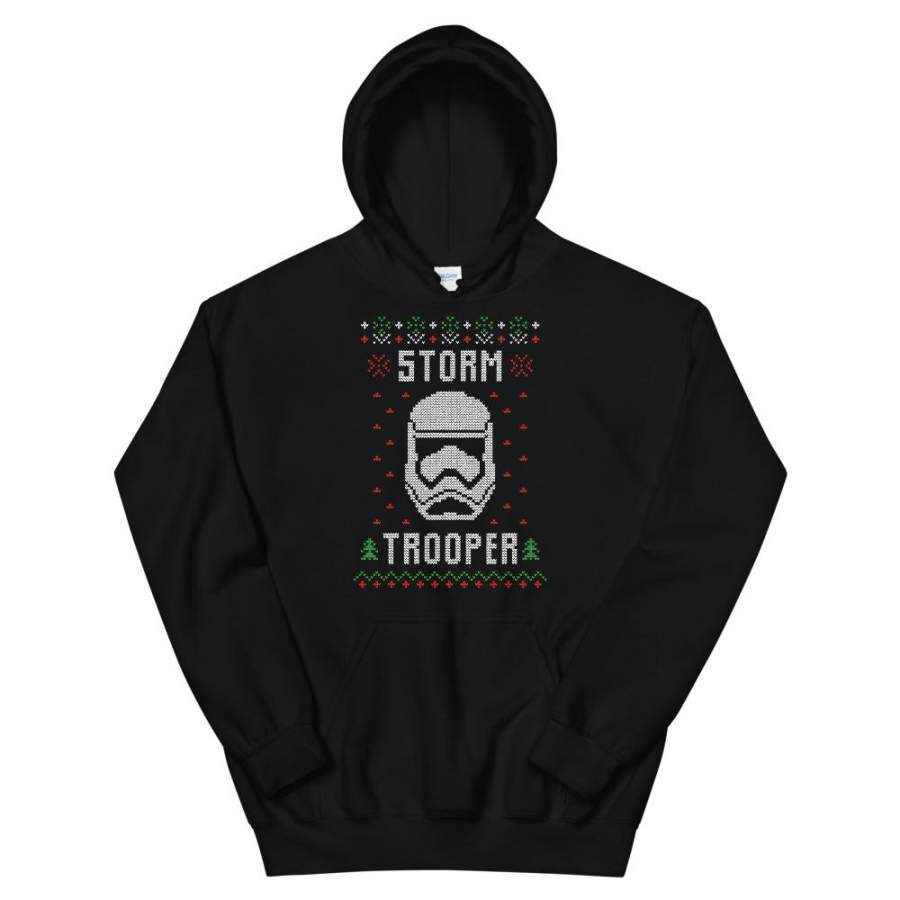 Stormtrooper Helmet Transparent For Christmas Ugly Sweater Design Unisex Hoodie