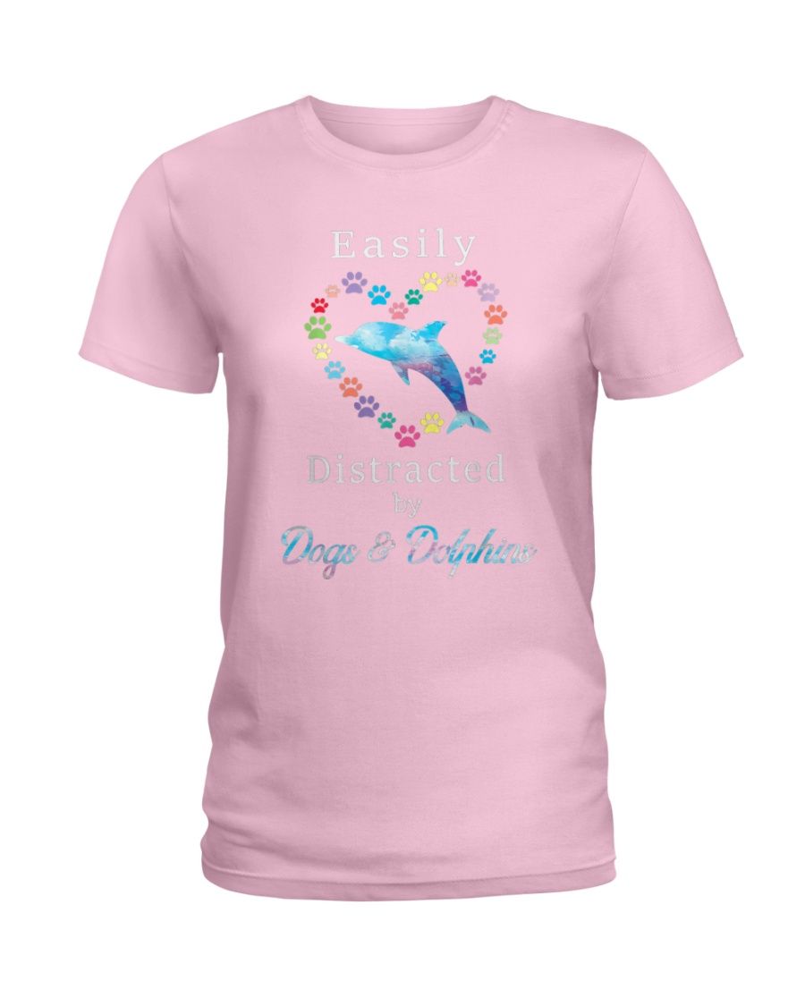 Easily Distracted By Dogs Dolphins YQ1504145CL T-Shirt