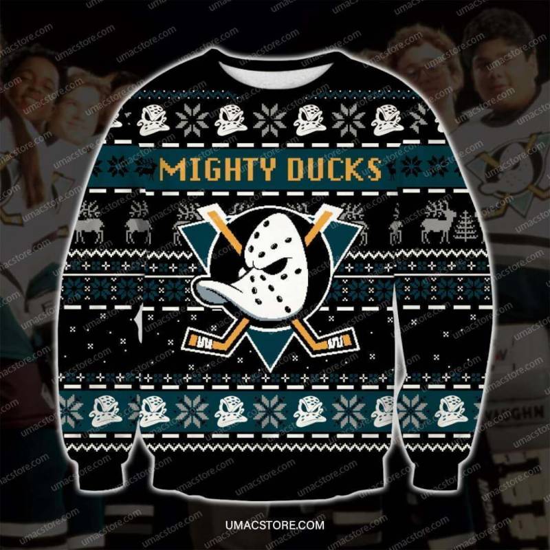 The Mighty Ducks 3D Print Ugly Christmas Sweatshirt