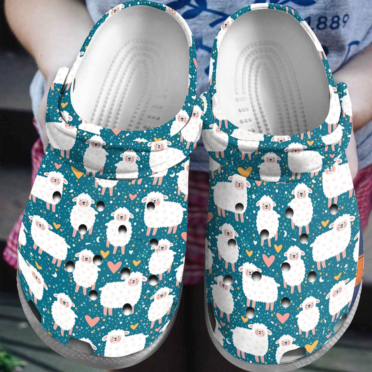 Sheep Personalized Clog, Custom Name, Text, Color, Number Fashion Style For Women, Men, Kid, Print 3D Happy Sheep