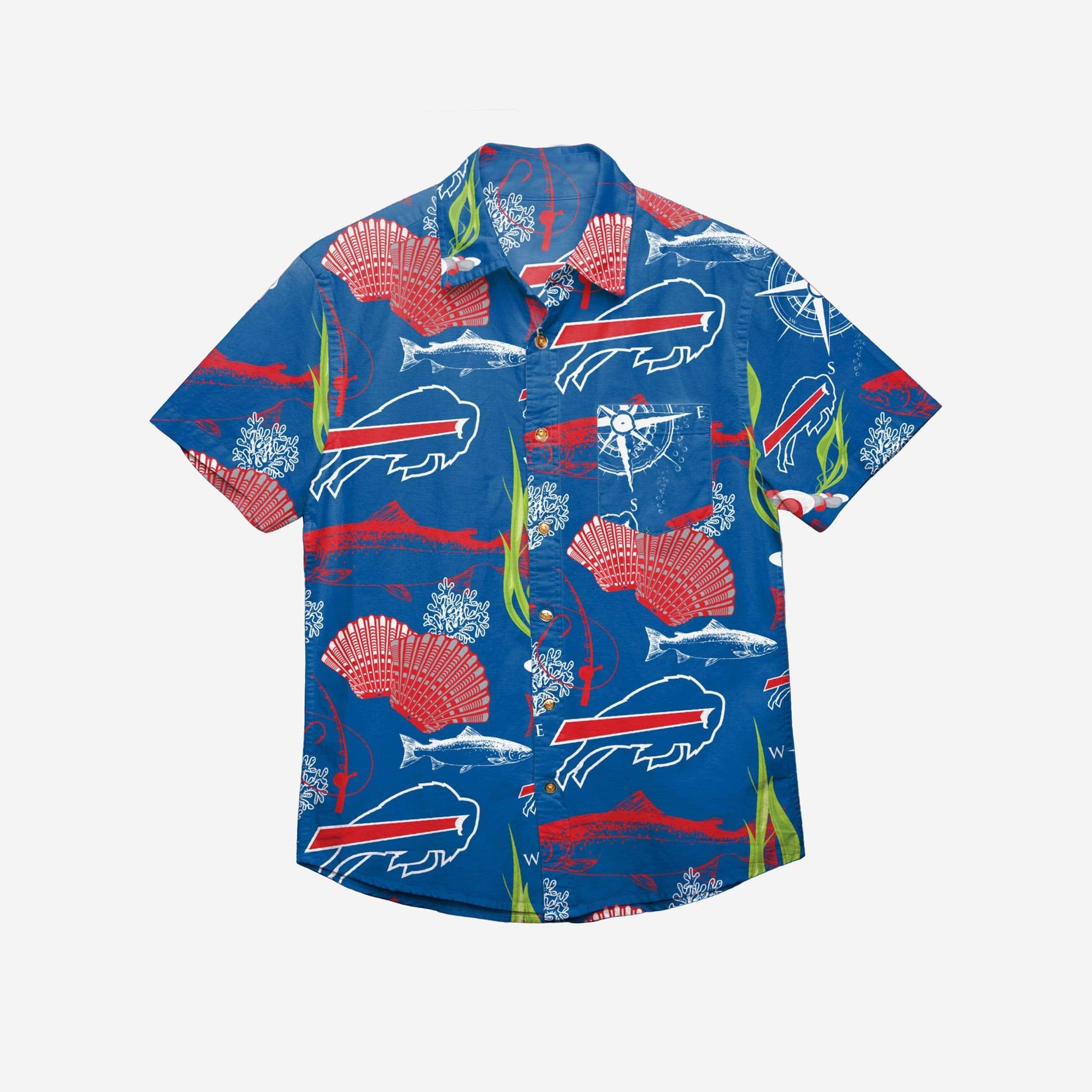 Buffalo Bills Floral Button Up Hawaii Shirt Ha103759