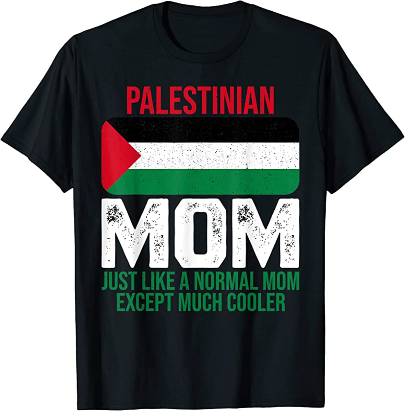 Vintage Palestinian Mom Palestine Flag Design Mother’s Day T-Shirt