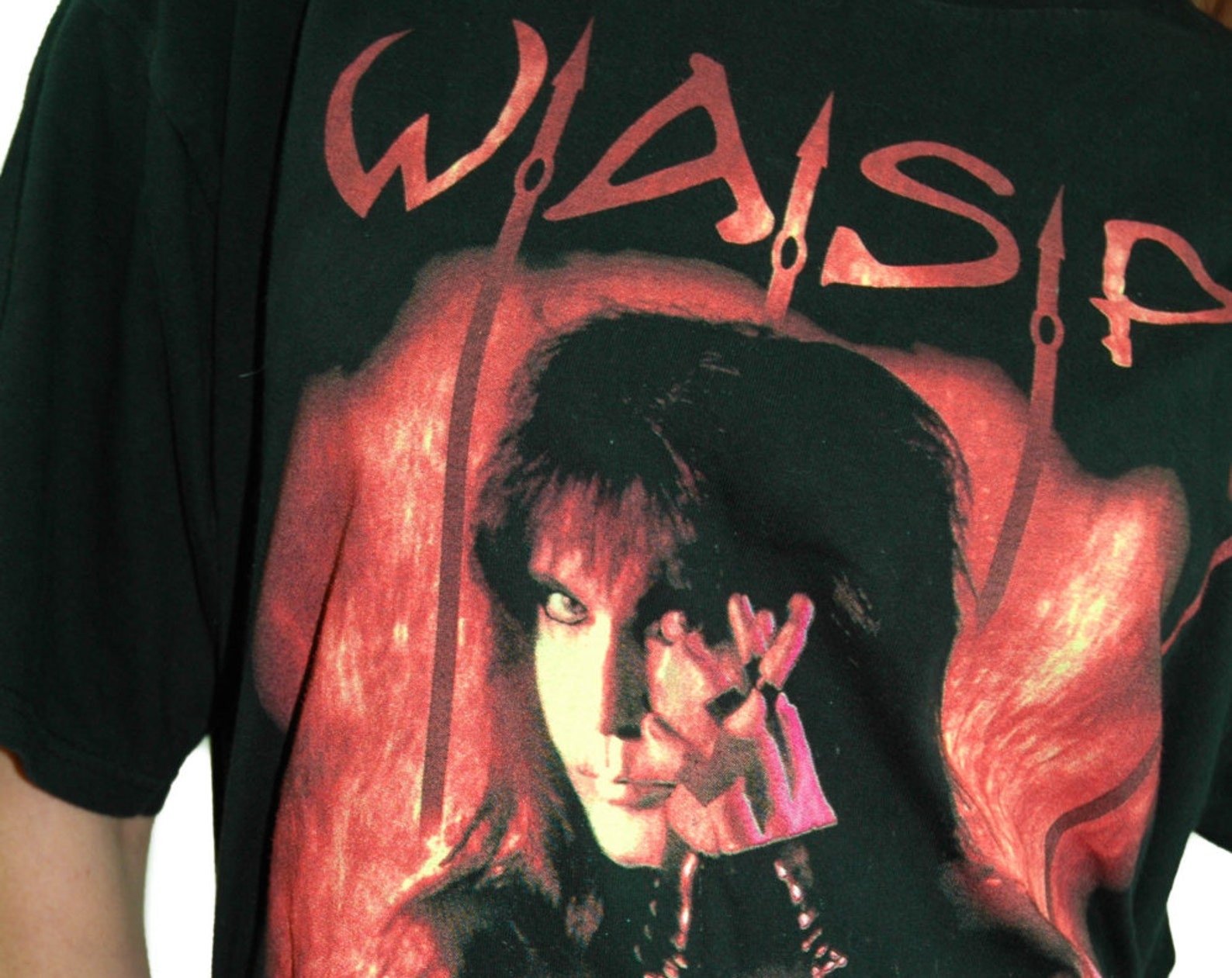 Vintage Wasp Tee 90S World Domination Tour Concert Shirt Heavy Metal Slayer Black Sabbath Iron Maiden Metallica Tee Slipknot Metallica Tee