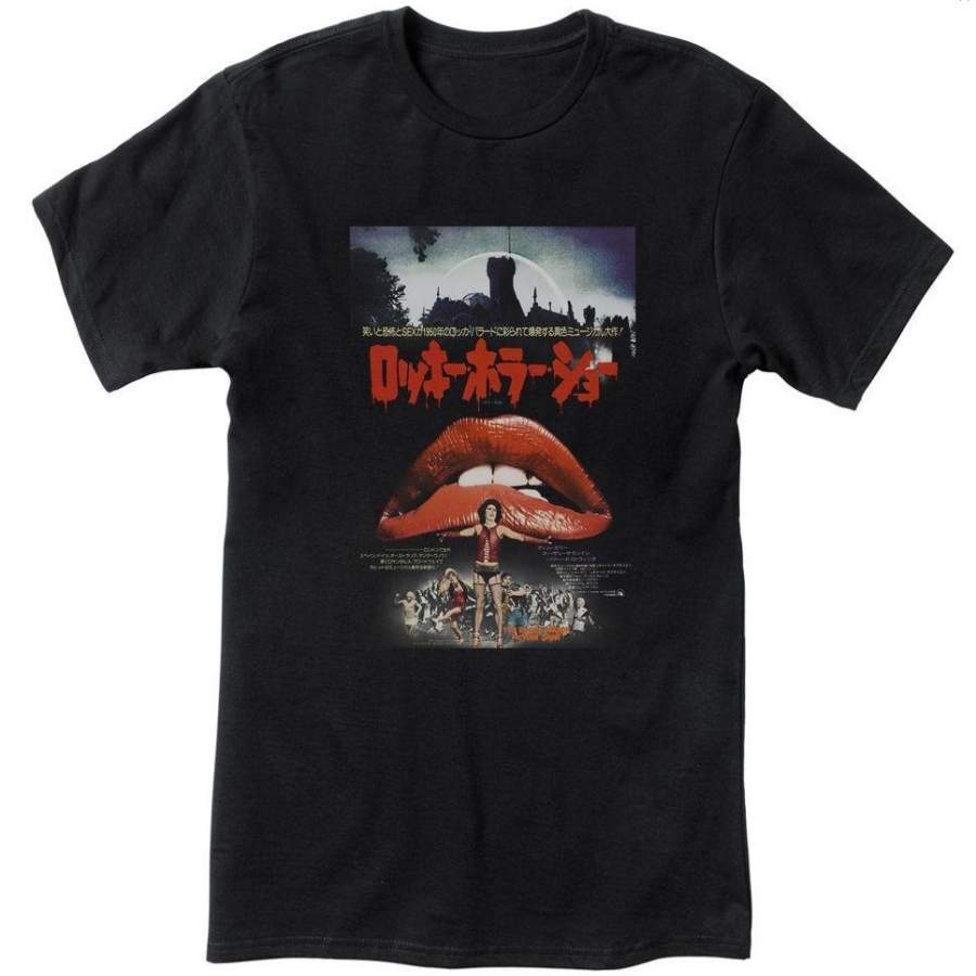 Rocky Horror Japanese Poster Mens Black T-shirt