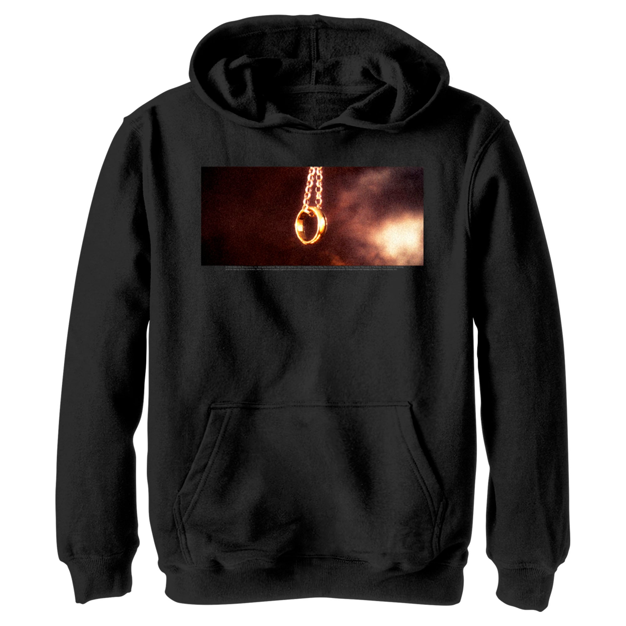 Boy’S The Lord Of The Rings Fellowship Of The Ring Dangling Ring Pull Over Hoodie