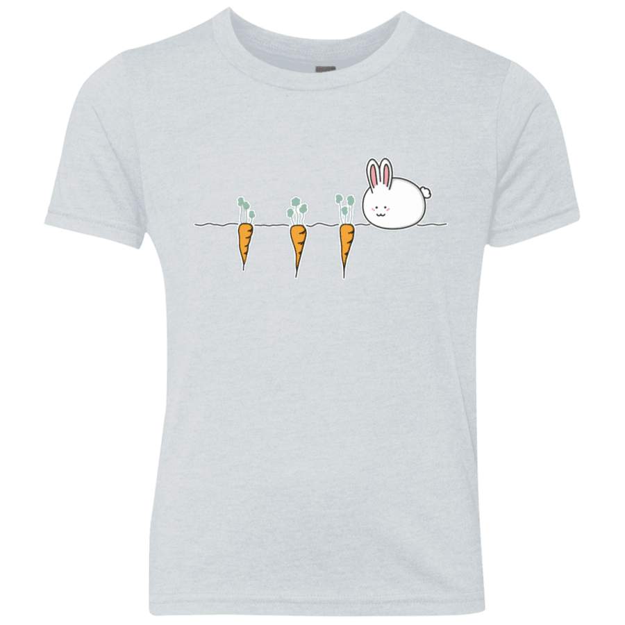 Kawaii Rabbit and Carrots Youth Triblend T-Shirt