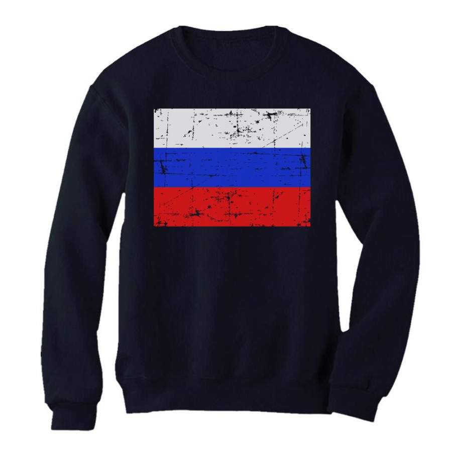 Vintage Russia Flag Women Sweatshirt