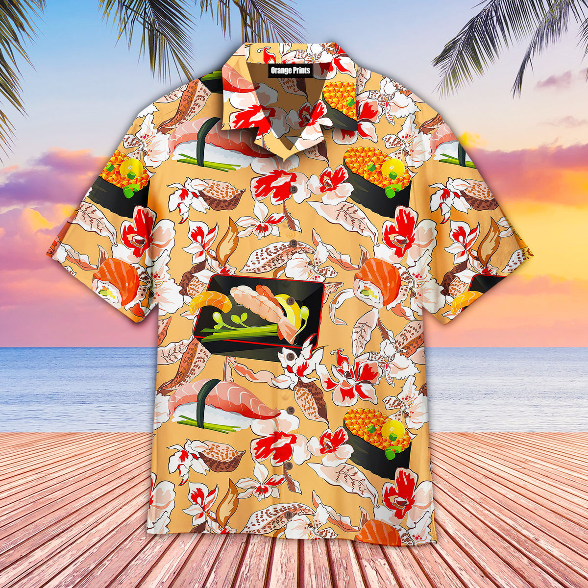 Beautiful Classic Japanese Sushi Floral Aloha Hawaii Shirts For Men Women Ha39069