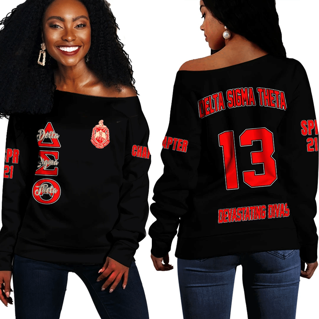 (Custom) Africa Zone Sweatshirt – Delta Sigma Theta Off Shoulder Sweaters A31