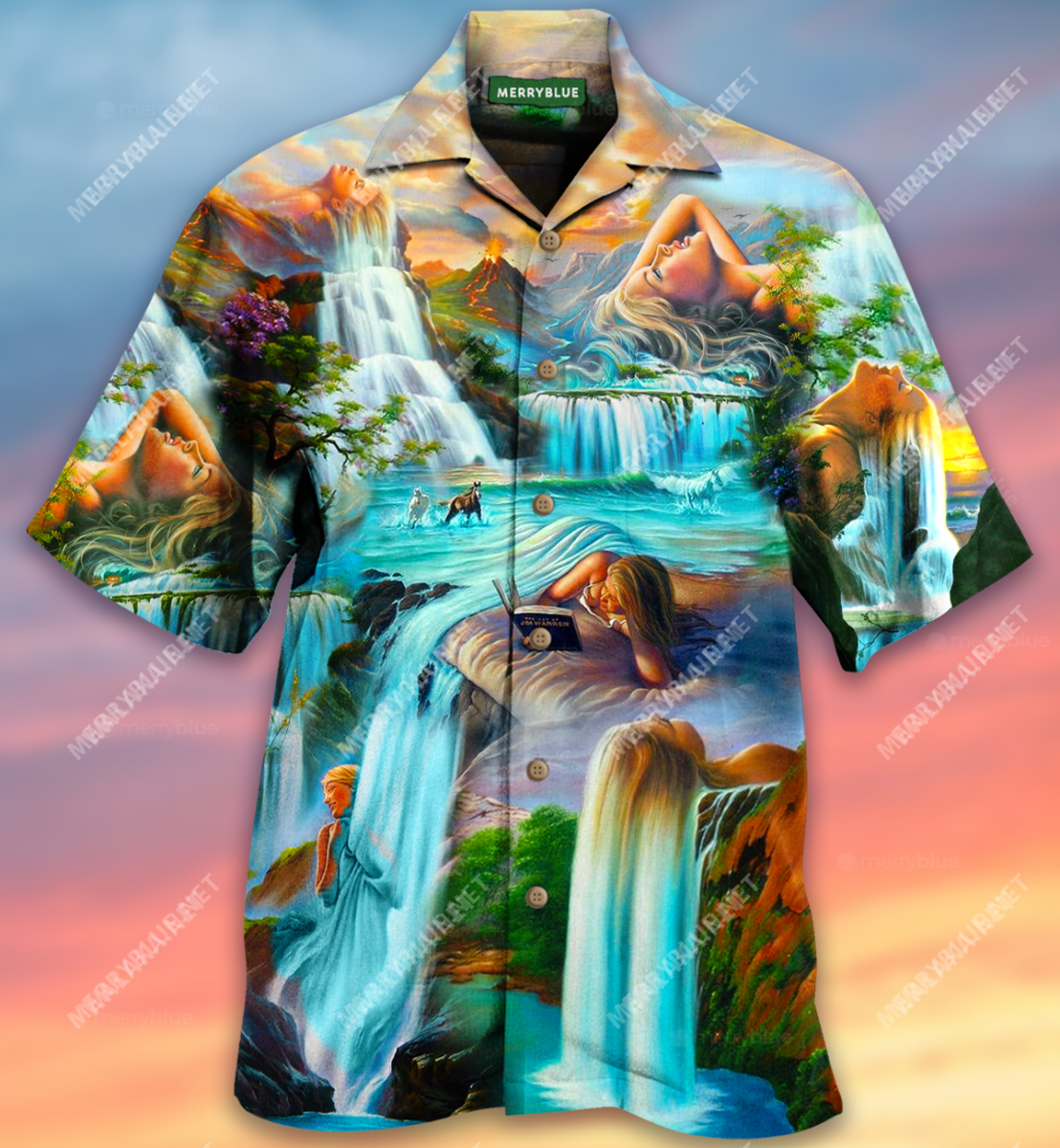 Waterfall Feeling Like Woman Soul Unisex Hawaiian Shirt