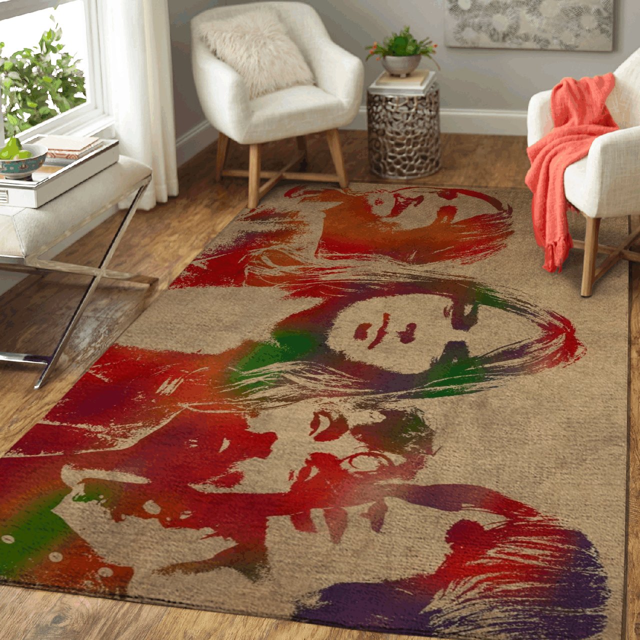 Pink Floyd Rock Band Pop Art For Fans Area Rug