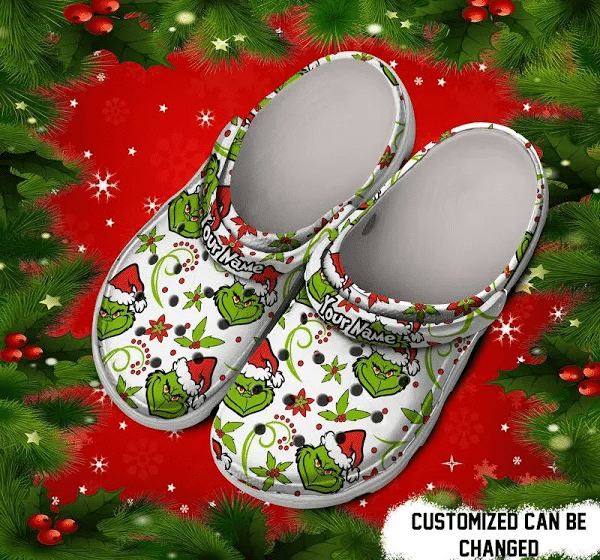 Custom Name The Grinch Christmas Gift Clogs Shoes #L