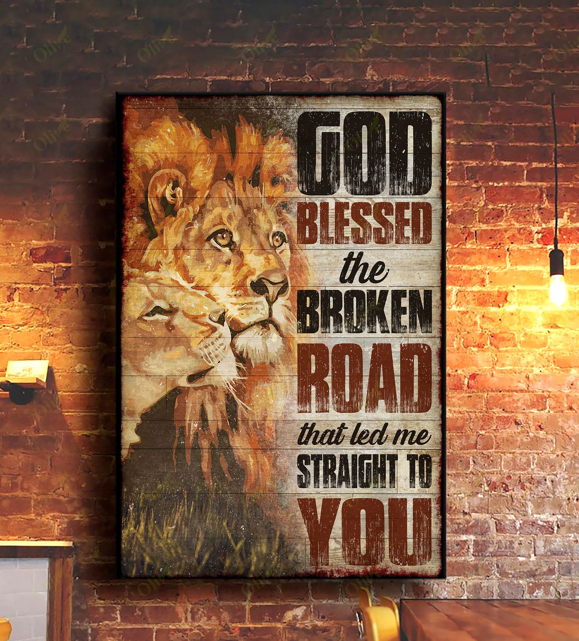 God Blessed The Broken Road Led Me To You Easter Canvas And Poster | Wall Decor Visual Art