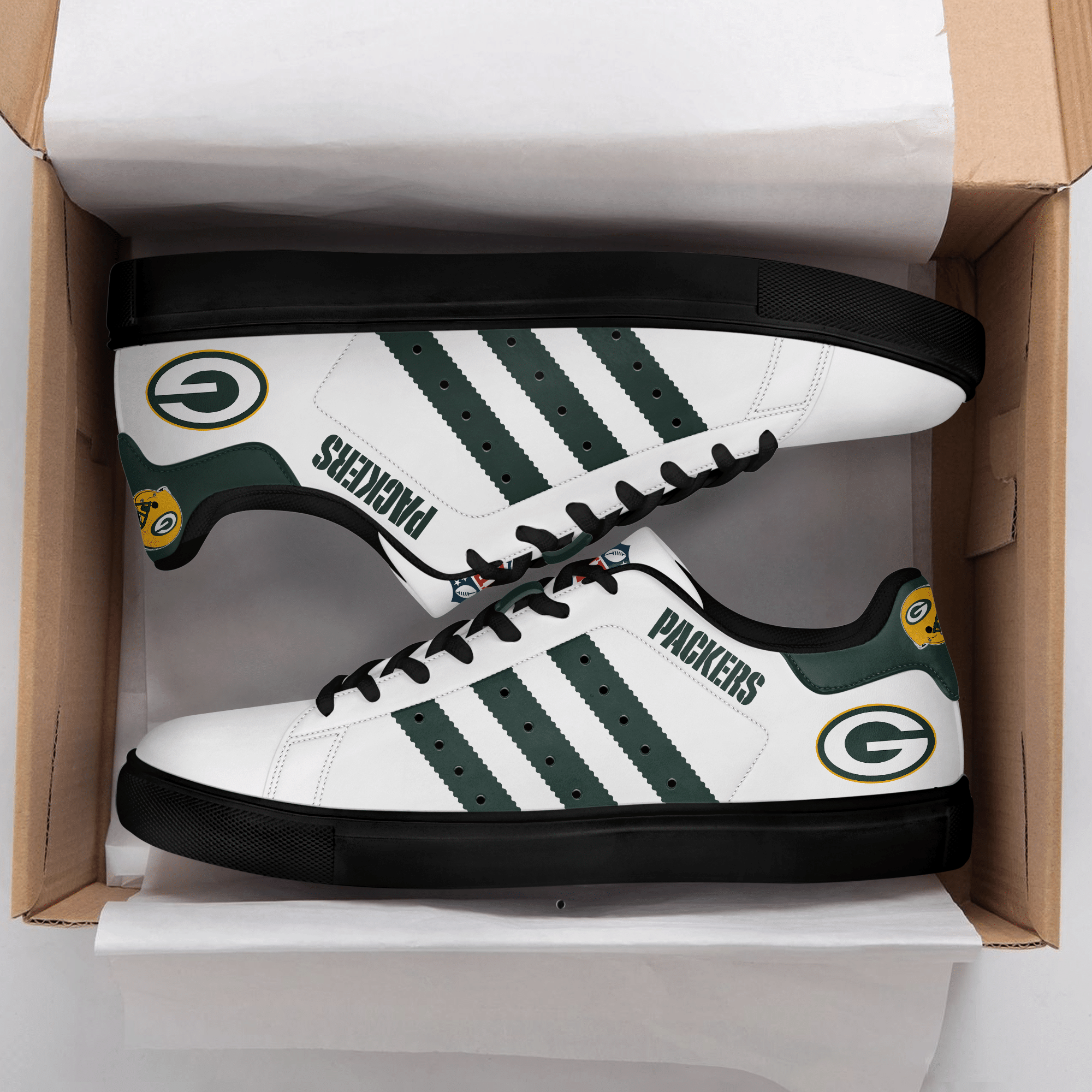 Green Bay Packers Low Top Shoes Xl1