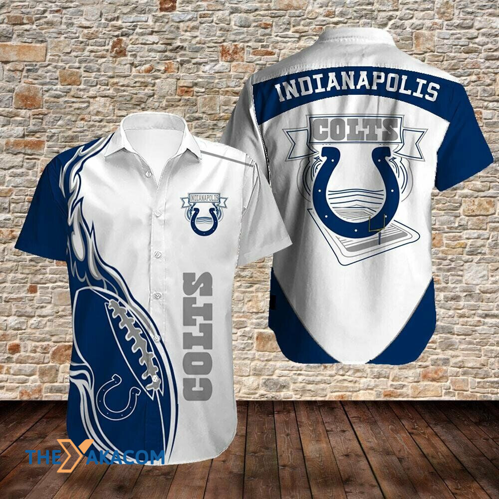 Indianapolis Colts Pigskin Gift For Fan Nfl Short Sleeve Hawaii Shirt Ha105878