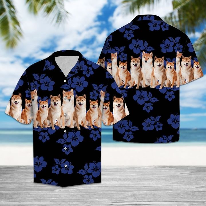 Awesome Shiba Inu Hawaiian Shirt Summer Button Up For Men, Women, Couple