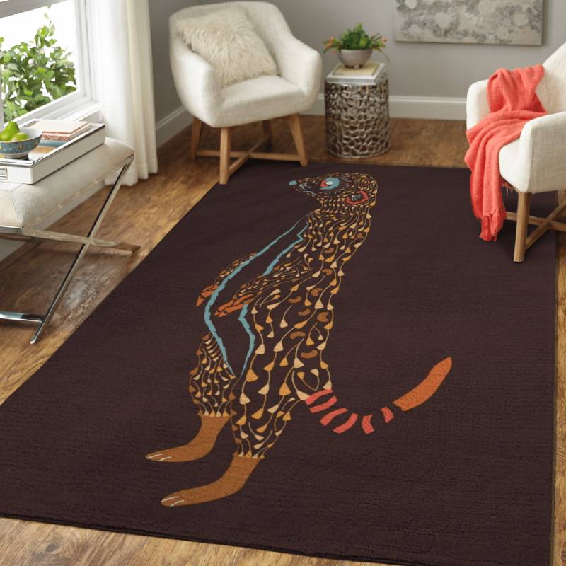 Abstract Meerkat – Animals Area Rug Carpet