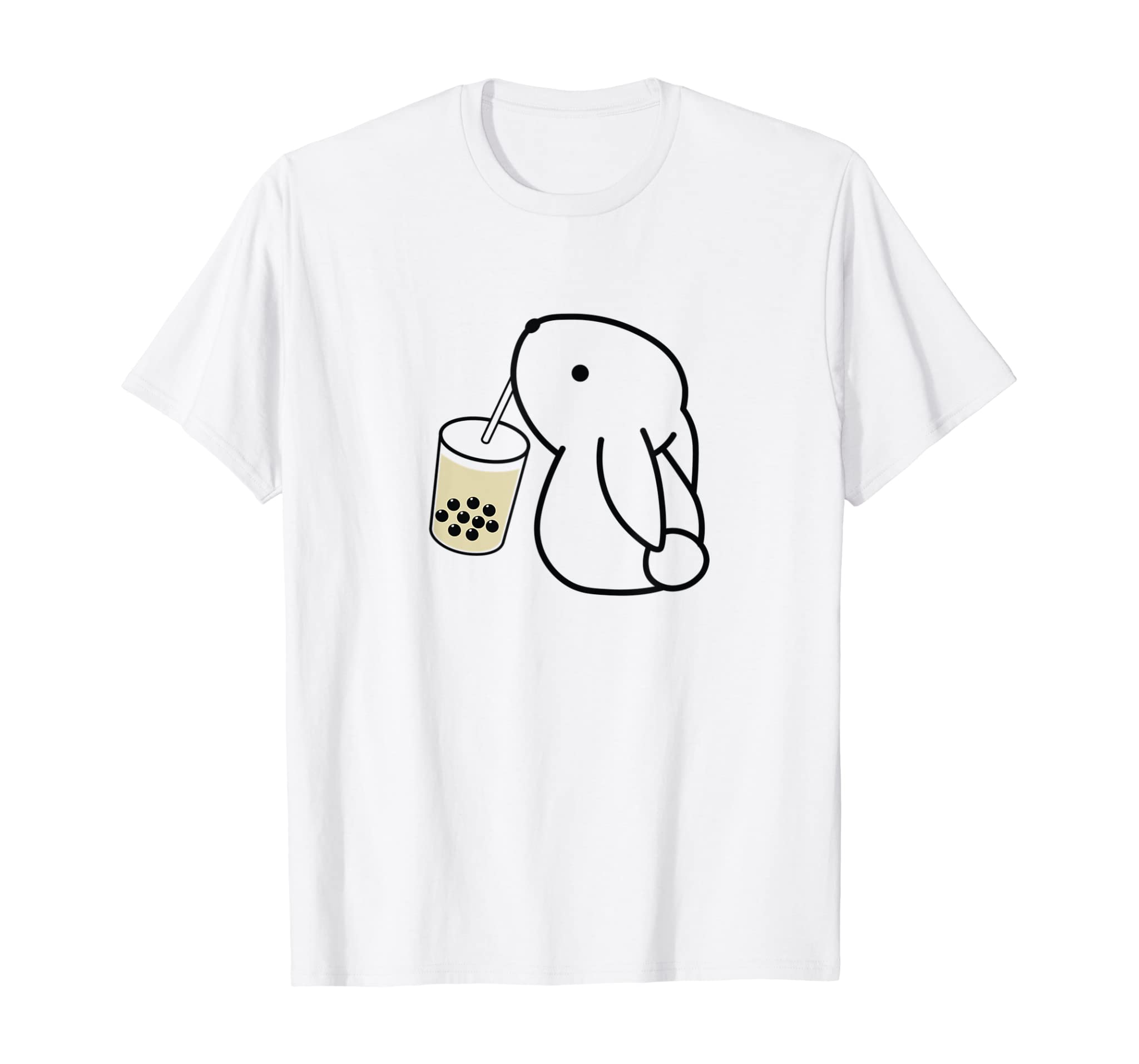 Bunny Rabbit Drinking Boba Milk Tea T-Shirt