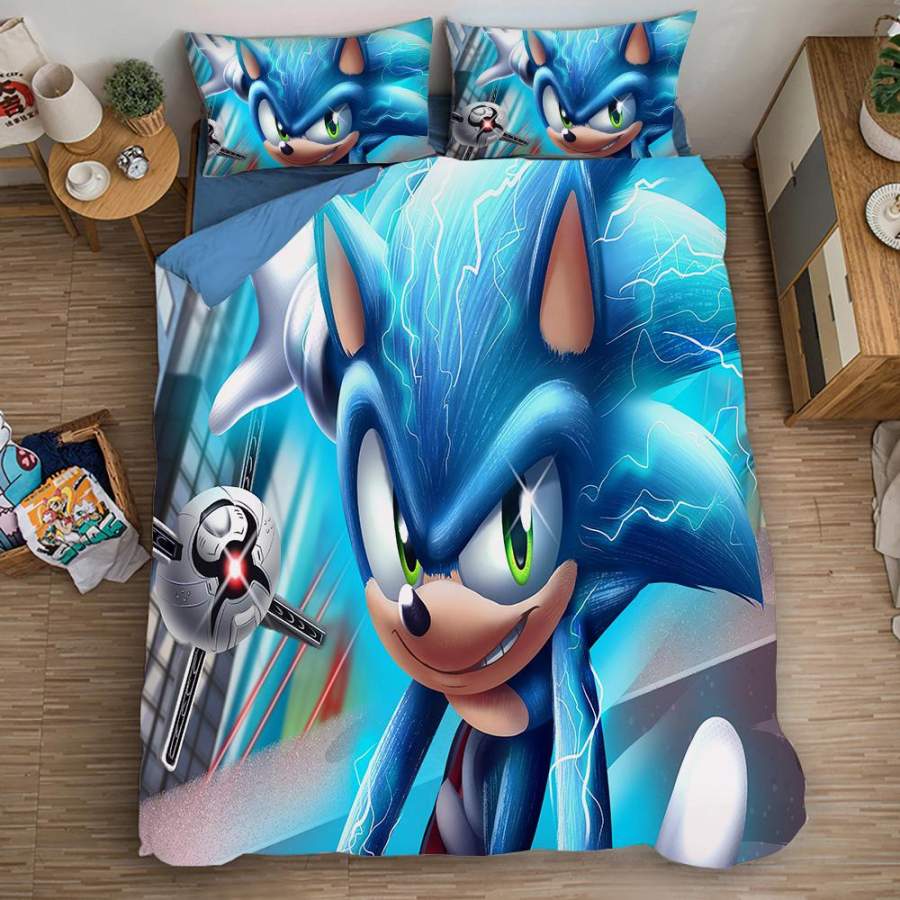 Sonic The Hedgehog #15 Duvet Cover Quilt Cover Pillowcase Bedding Set Bed Linen Home Decor