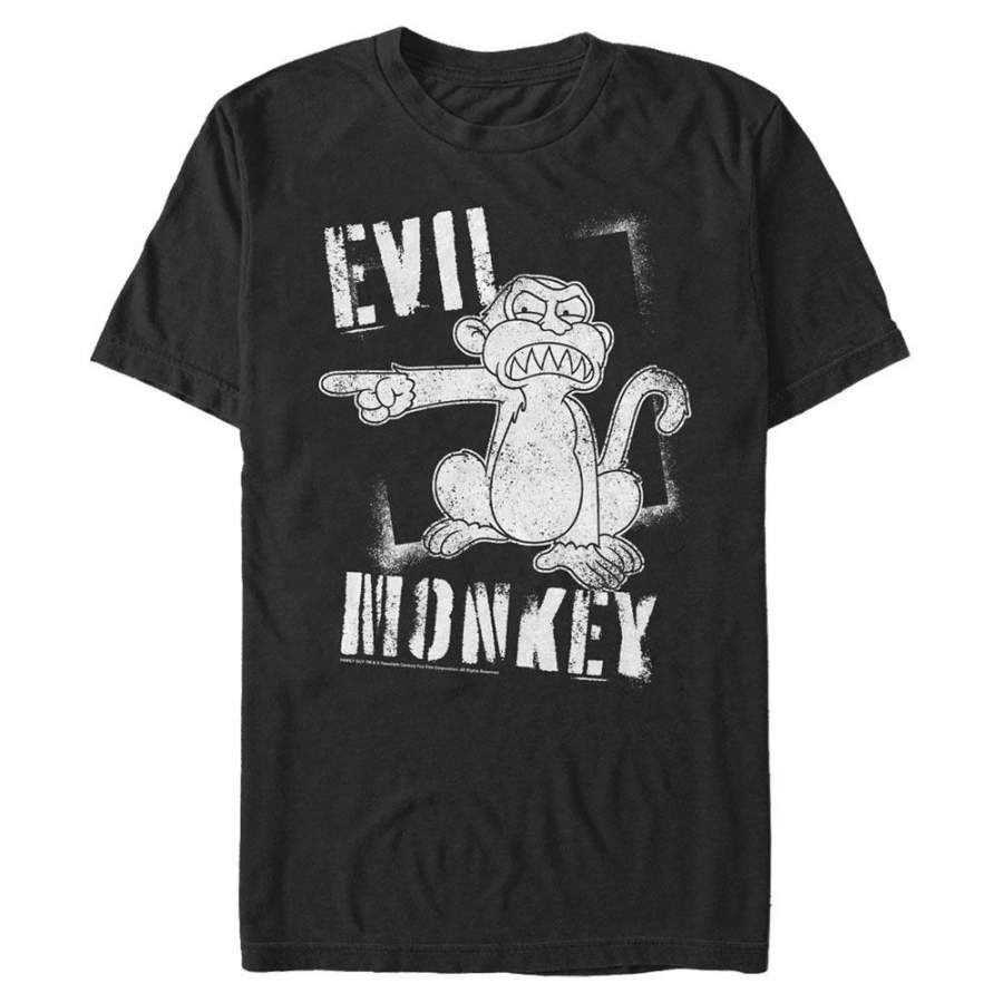 Family Guy Men’s Evil Monkey Spray Paint Print  T-Shirt