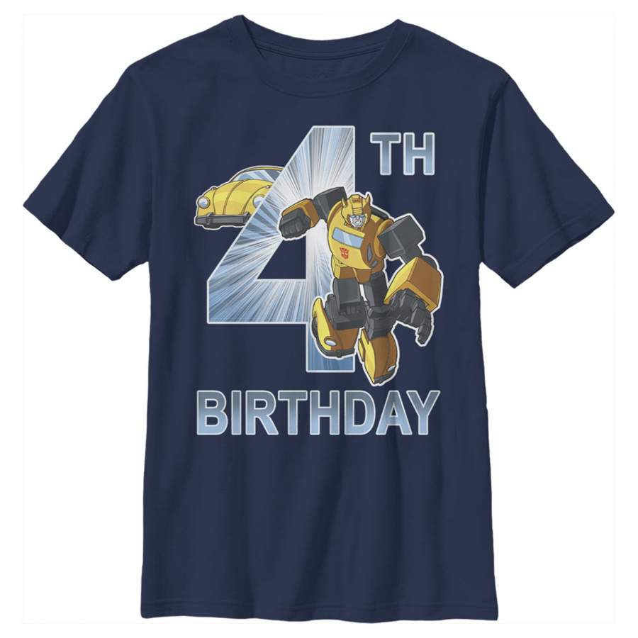 Transformers Boy’s Bumblebee 4th Birthday  T-Shirt