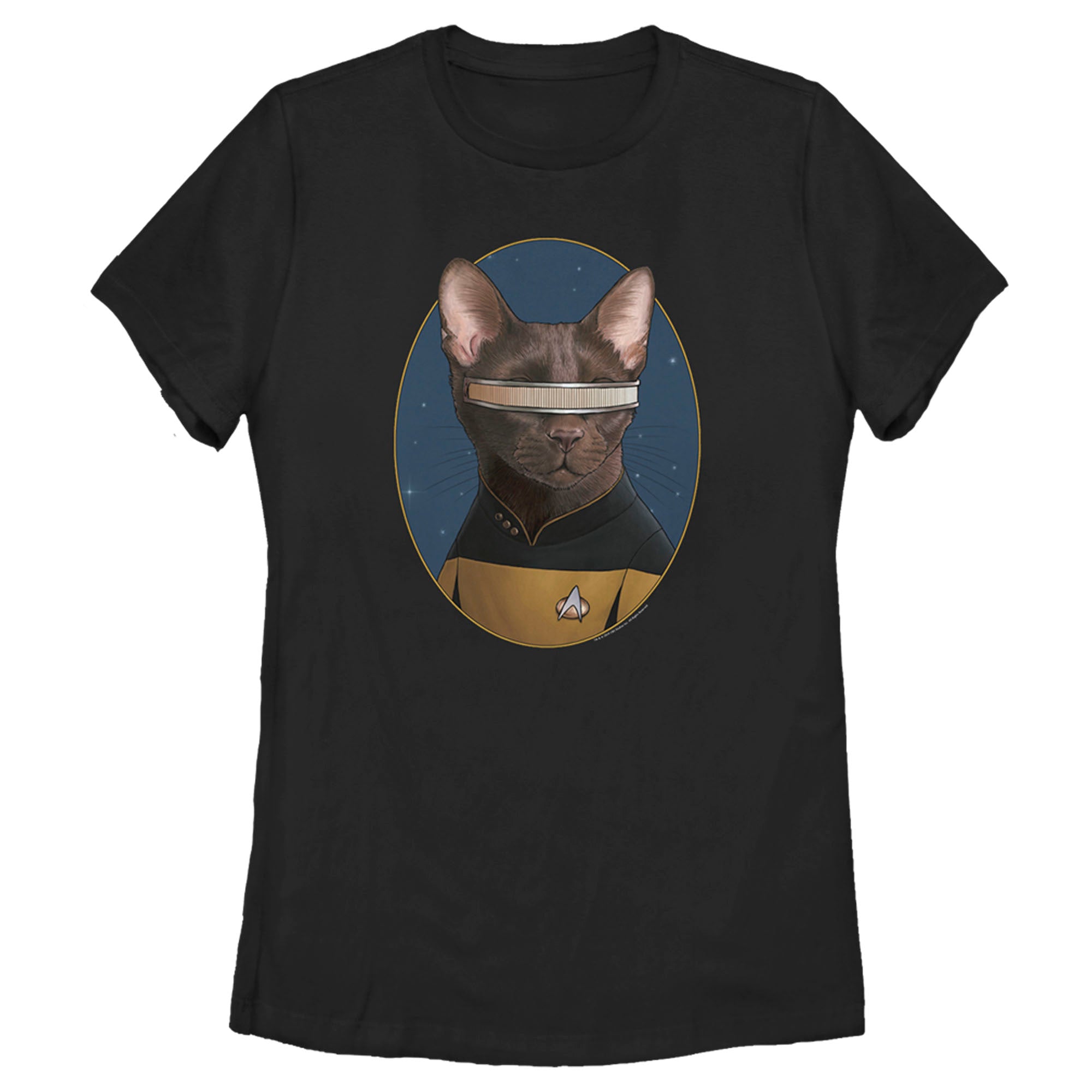 Women’S Star Trek: The Next Generation Lieutenant Commander Geordi La Forge Cat T-Shirt