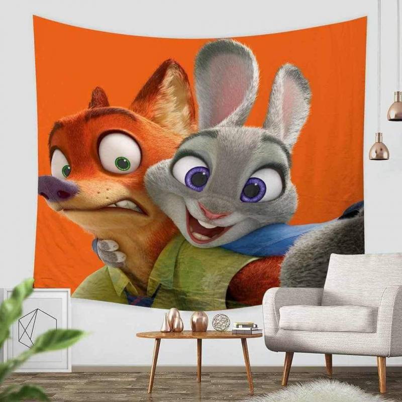 3D Custom Zootopia Tapestry Throw Wall Hanging Bedspread