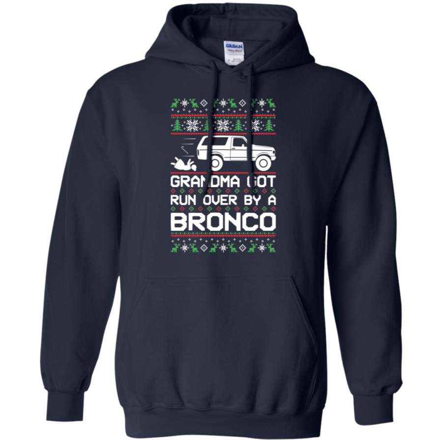 Bronco Grandma Got Run Over Ugly Christmas Hoodie